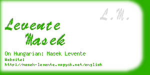 levente masek business card